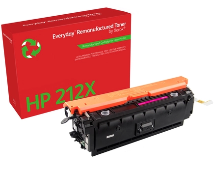 Everyday Magenta Toner by compatible with HP 212X (W2123X), High capacity. Black toner page yield: 0 pages, Colour toner page yield: 10000 pages, Printing colours: Magenta, Quantity per pack: 1 pc(s)