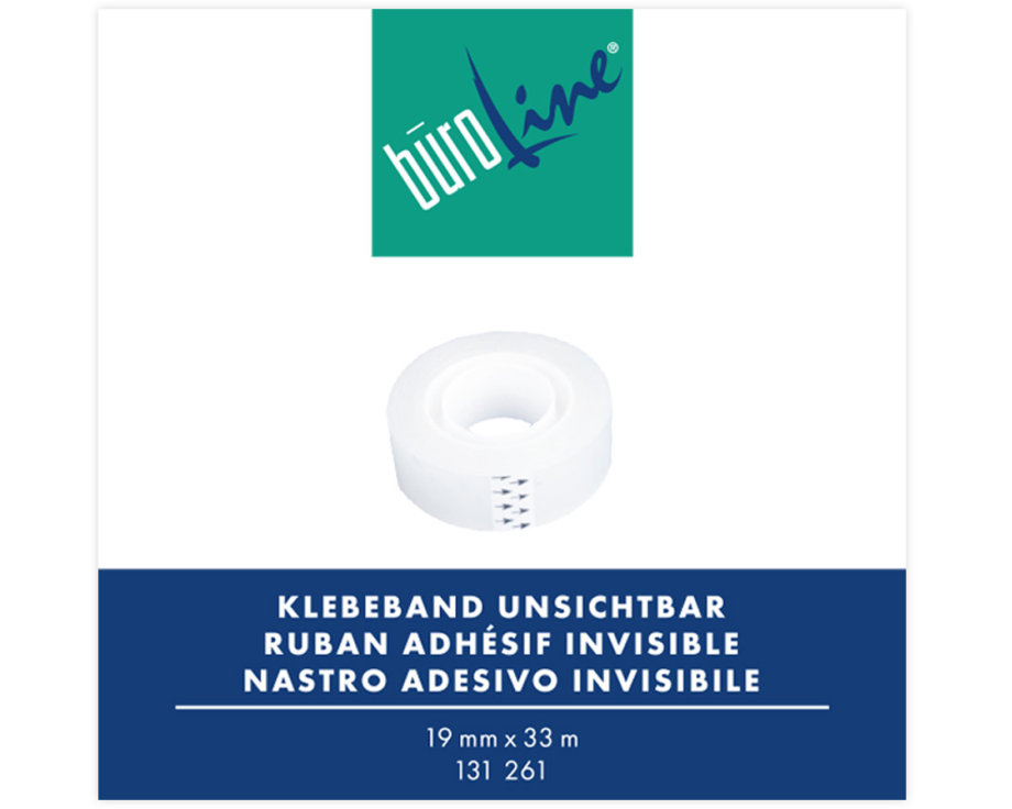 BÜROLINE Klebeband 19mmx33m 131261 transparent, unsichtbar