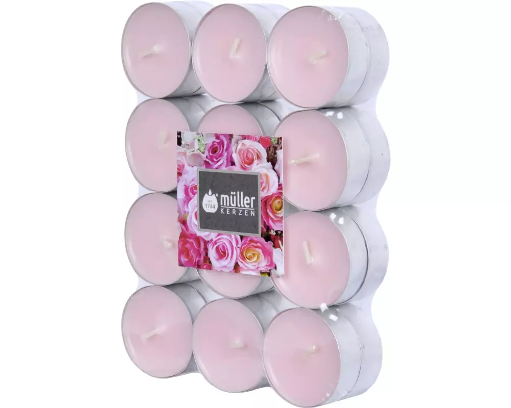 müller Kerzen Duftkerze English Rose 24 Stück
