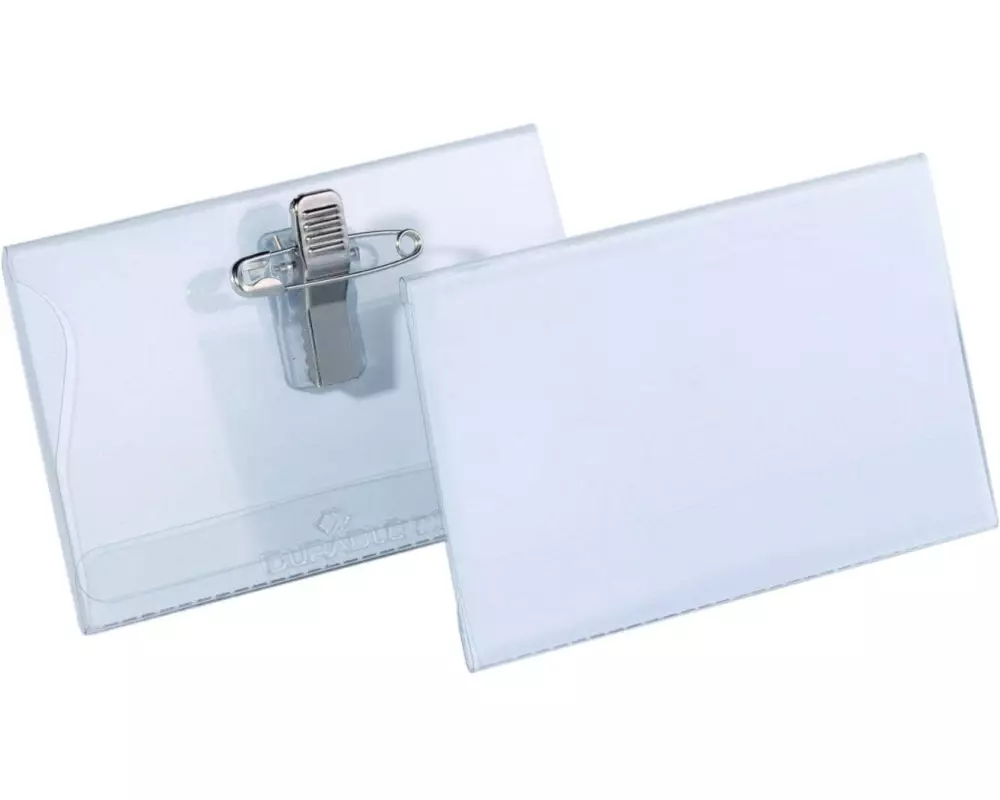 DURABLE Namensschild mit Clip 54 x 90 mm, 50 Stück