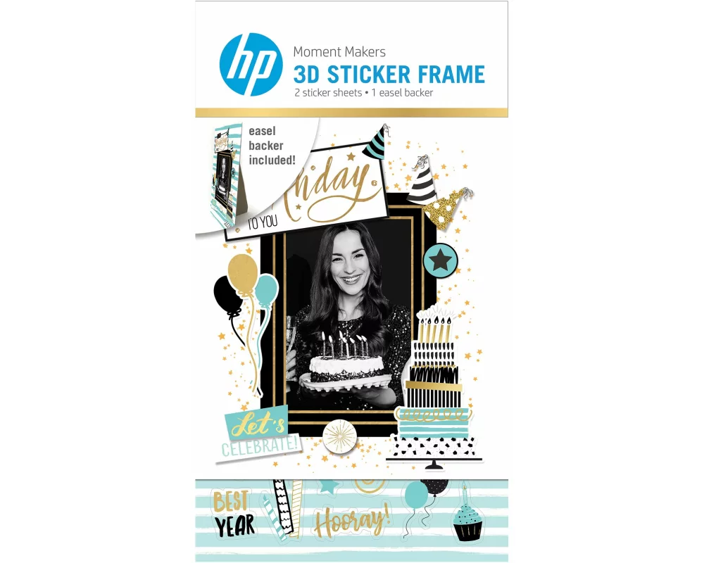 HP Moment Makers 2x3 3D Easel Frame Bday