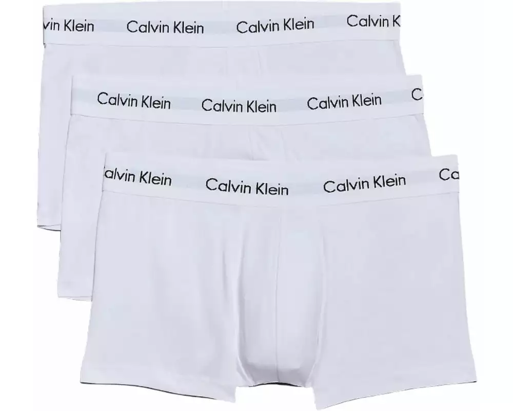Calvin Klein Wäsche Unterhosen 3P Low Rise Trunk Weiss, L