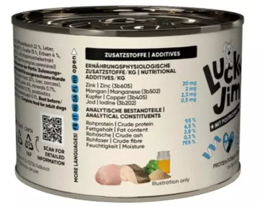 Lucky Jim Nassfutter Mini Adult Huhn und Forelle 200 g