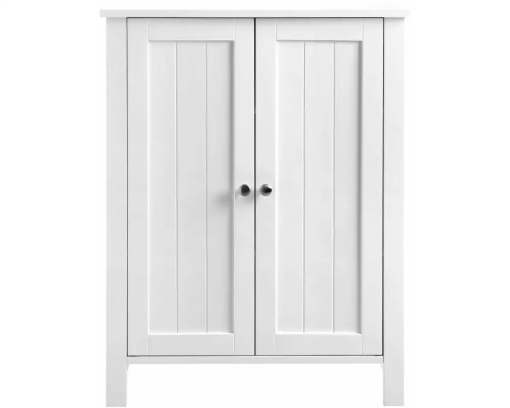 VASAGLE Badezimmerregal mit Doppeltür 60 x 80 cm, Weiss