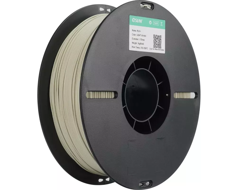 eSun Filament eSun, Filament , PLA+ HS, Hellkhaki 1.75 mm 1 kg