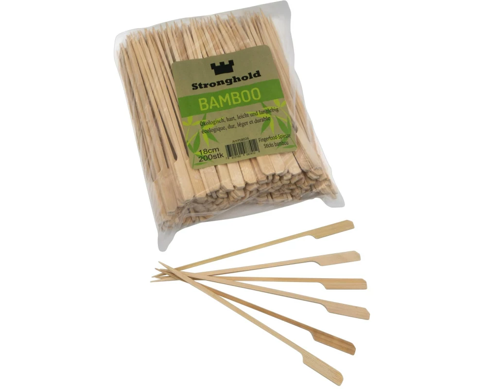 Stronghold Bambus-Spiesse mit Griff 18 cm, 250 Stück