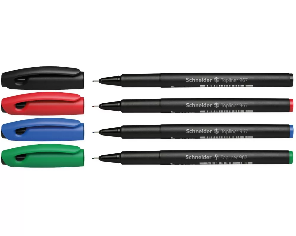 Schneider Topliner 967 0.4 mm, Mehrfarbig, 4 Stück