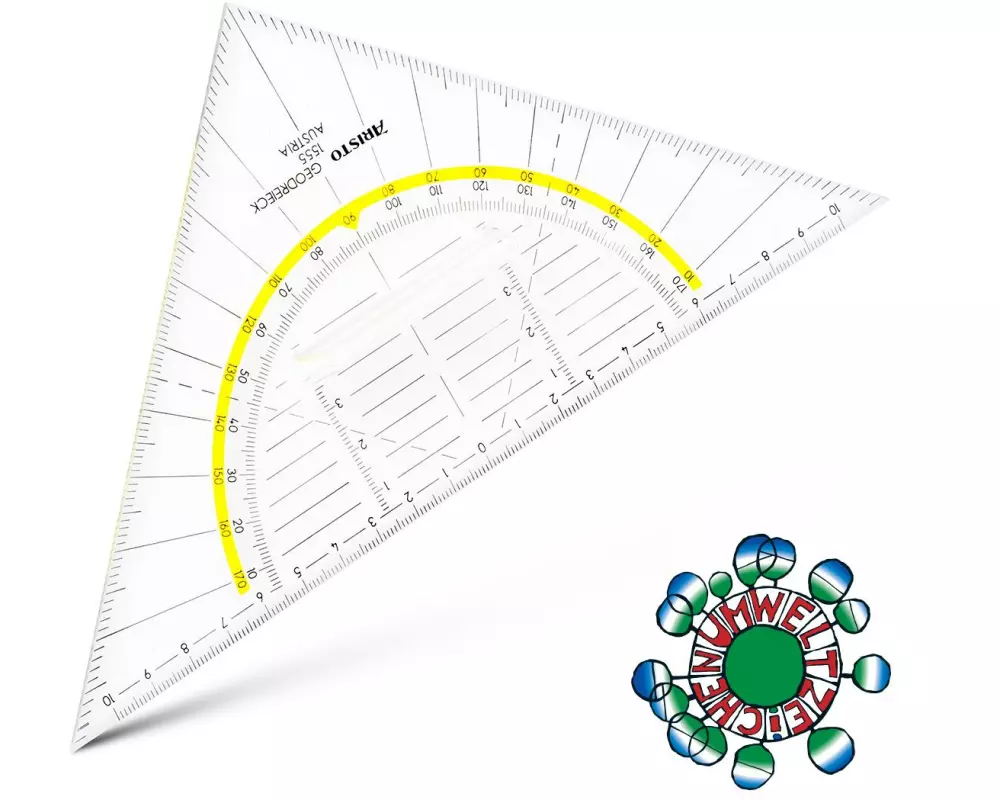 Aristo Geodreieck 22.5 cm mit Facette und Tuschnoppen