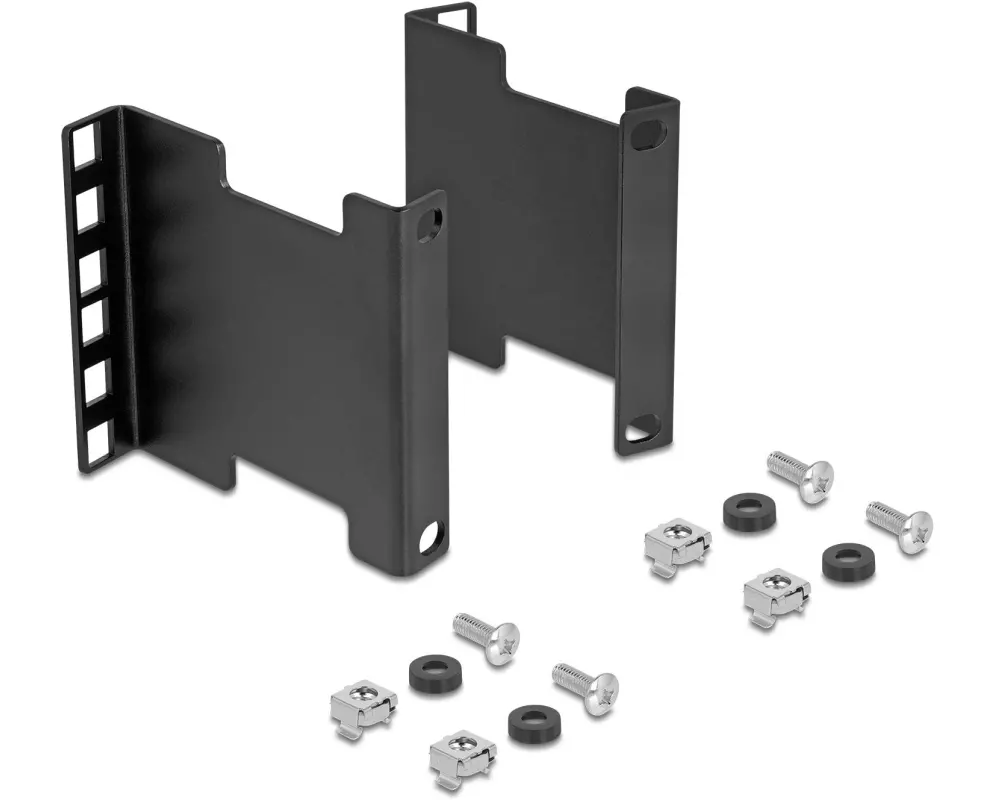 Delock Server Rack Tiefenerweiterung 2HE Schwarz