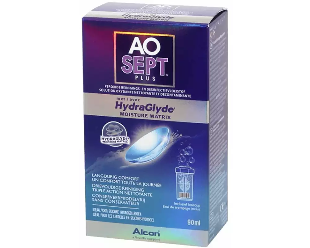 Aosept Kontaktlinsenpflege mit HydraGlyde 90 ml