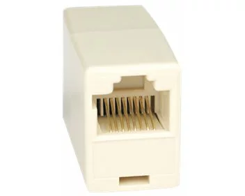 EATON TRIPPLITE Telephone, Straight, Through, Modular, In-Line Coupler, RJ45, F/F