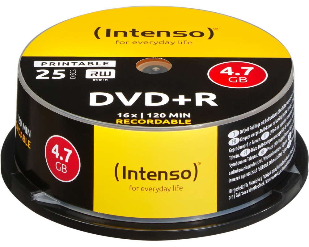 INTENSO DVD+R Cake Box 4.7GB 4811154 16X print. 25 PCS