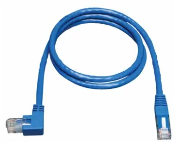 EATON TRIPPLITE Left-Angle, Cat6, Gigabit, Molded, UTP Ethernet Cable, RJ45, Left-Angle M to RJ45m, Blue, 5 ft. 1.52m