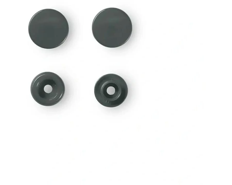 Prym Druckknöpfe Color Snaps Grau, Ø 12,4 mm, 30 Stück