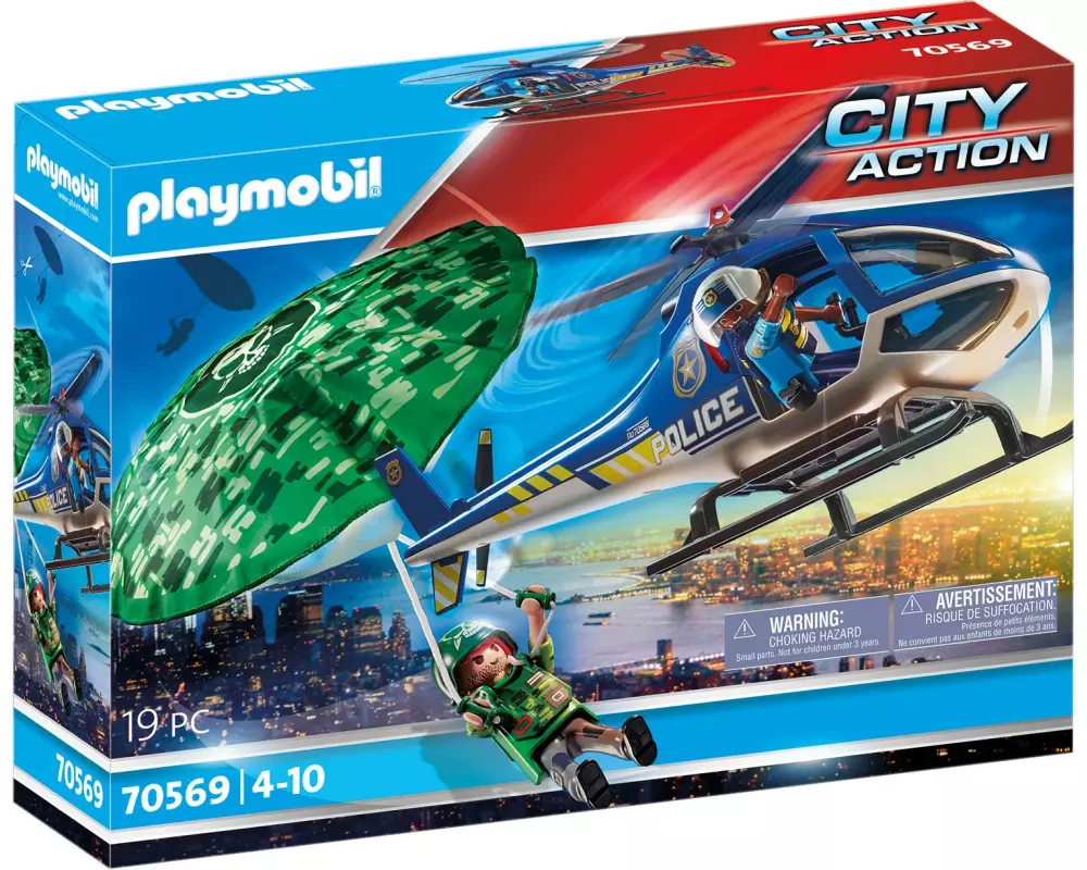 Playmobil City Action Polizei-Hubschrauber:Fallschirm-Verfolgung 70569