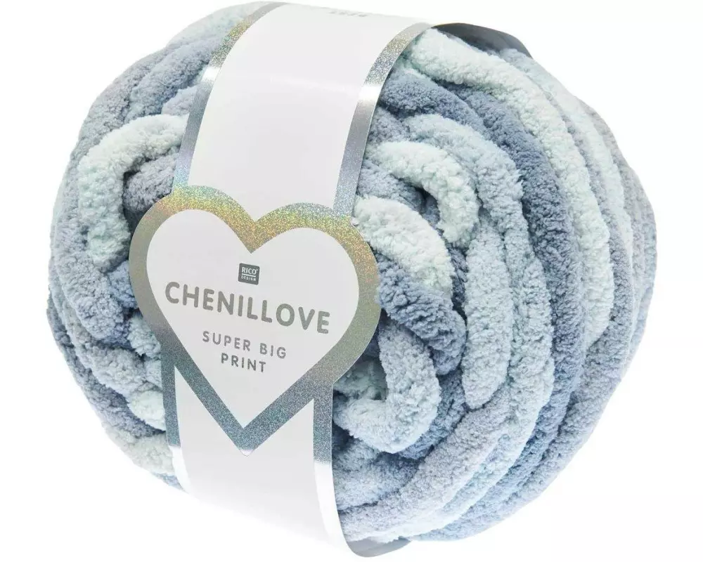 Rico Design Wolle Rico Chenillove Super Big 300 g, Blau