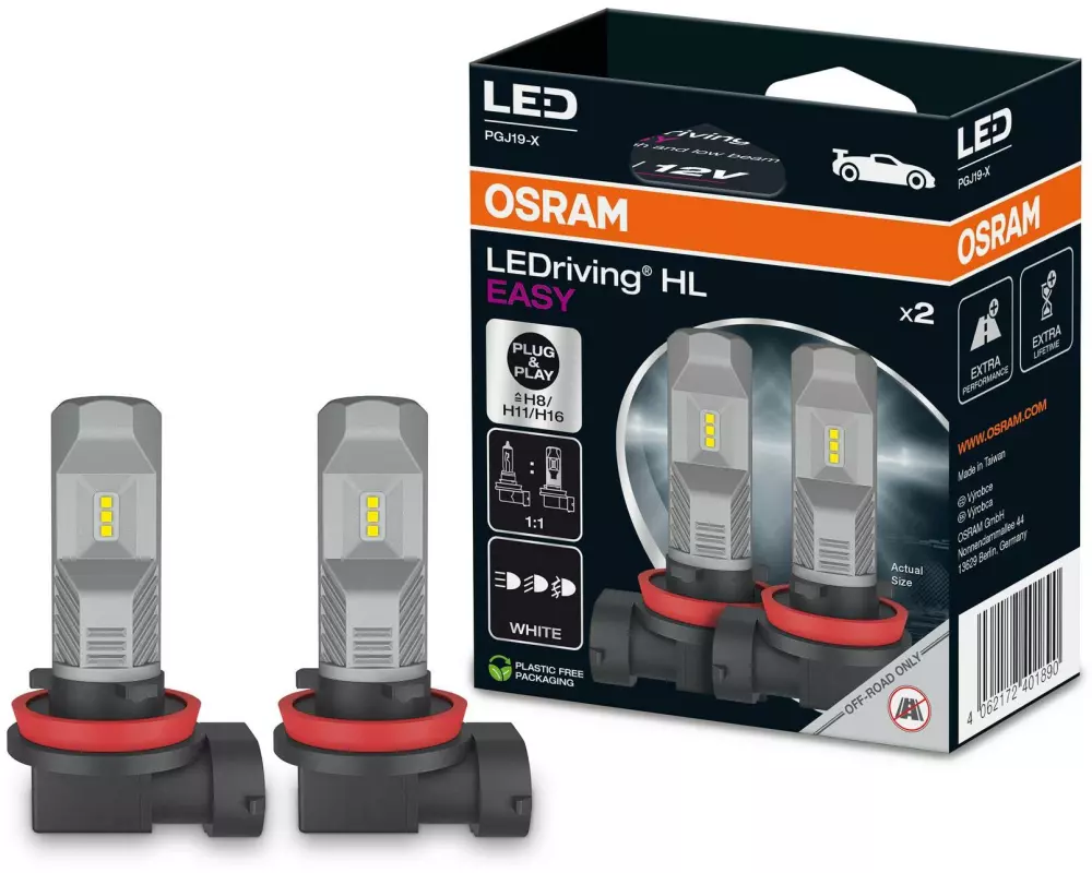 OSRAM Signallampen LEDriving HL EASY H8/H11 Motorrad/PKW