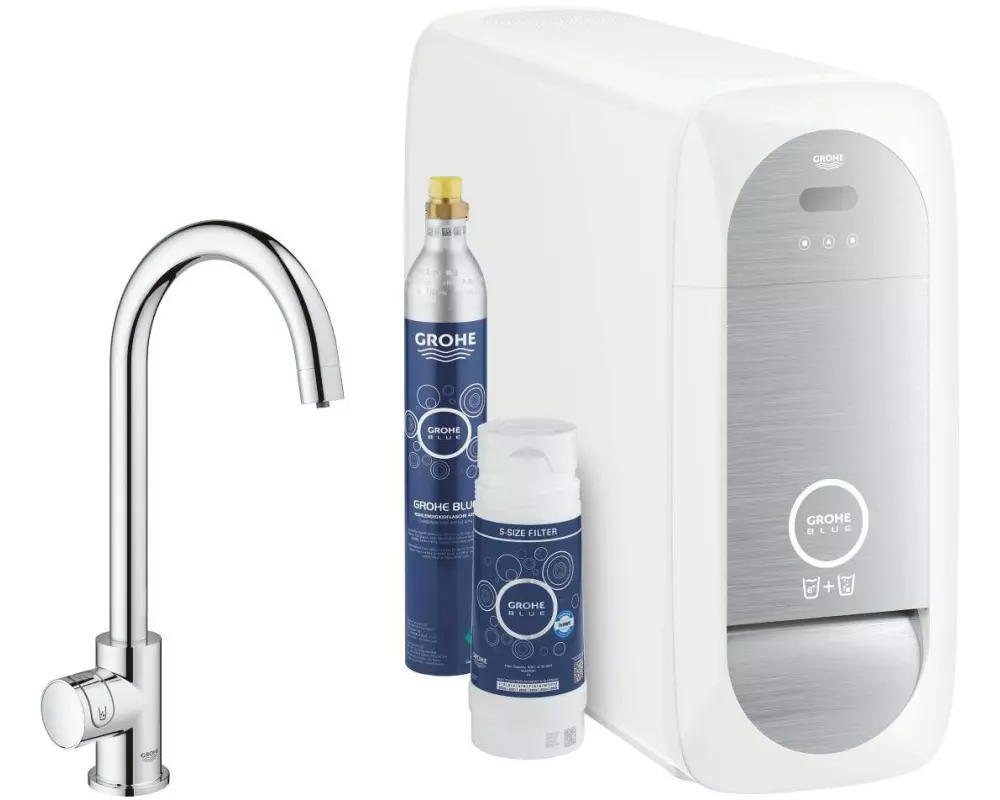 GROHE Küchenarmatur Blue Home Mono , Starter Kit, Chrom