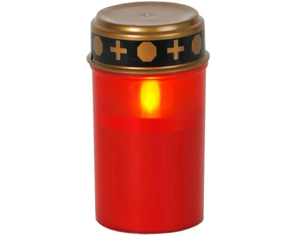 Dameco LED Grabkerze rot