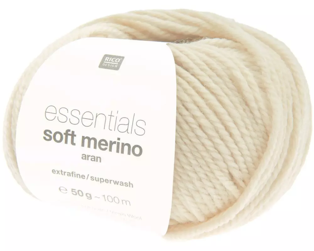 Rico Design Wolle Soft Merino aran 50 g, Crème