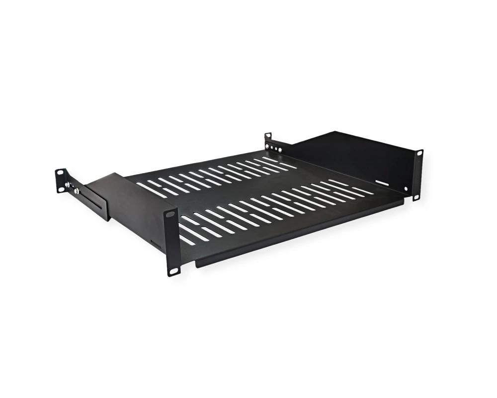 VALUE 19-Zoll-Geräteträger, 485 x 400mm, 2HE, max. 25kg, schwarz