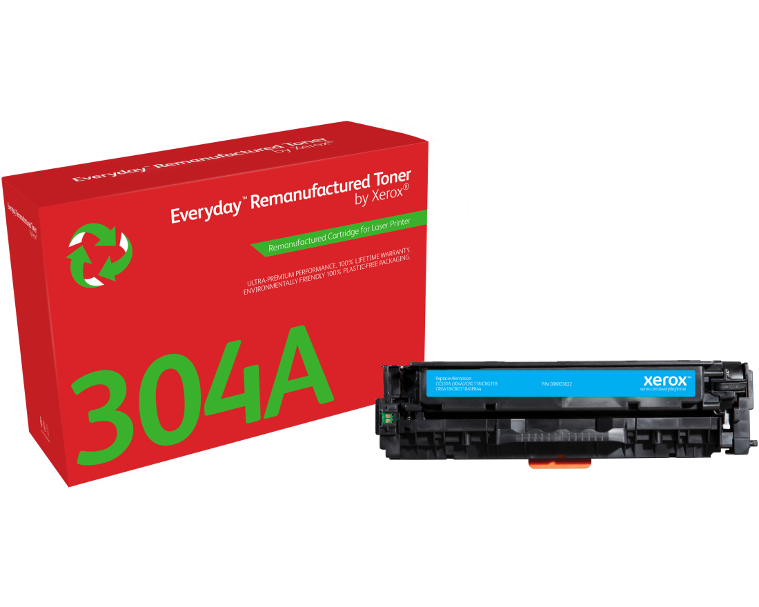 Everyday™ Cyan wiederaufbereiteter Toner von Xerox, kompatibel mit HP 304A (CC531A), Standardkapazität