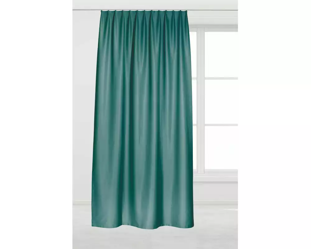 Casa Leon Verdunklungsvorhang mit Faltenband 135 cm x 245 cm, Türkis
