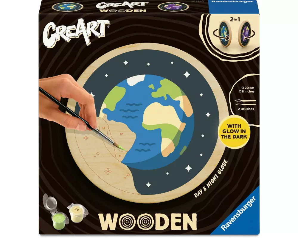 Ravensburger CreArt Wooden – Malen nach Zahlen – Tag und Nacht