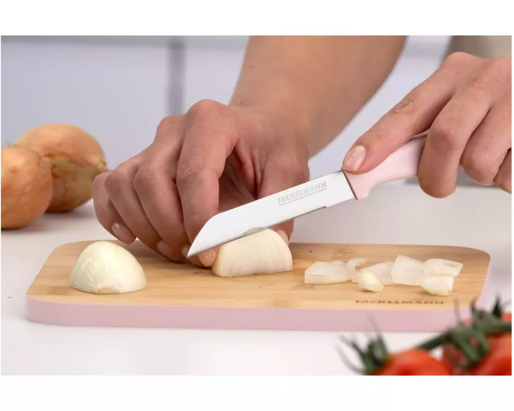 Fackelmann Gemüsemesser Gemüsemesser 12 cm, Pastellrosa
