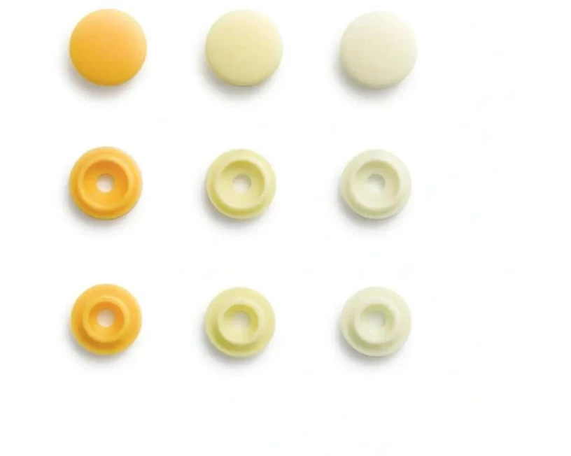 Prym Druckknöpfe Color Snaps Hellgelb, Ø 9 mm, 36 Stück
