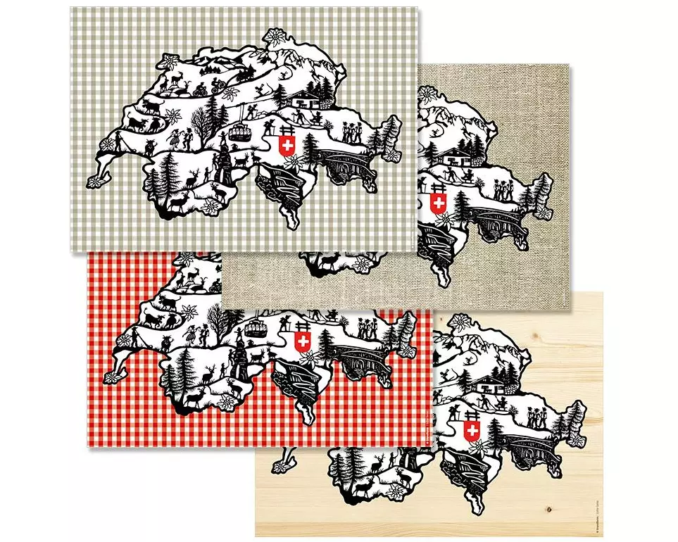 Trendform Tischset Swiss Map 42 cm x 29.7 cm