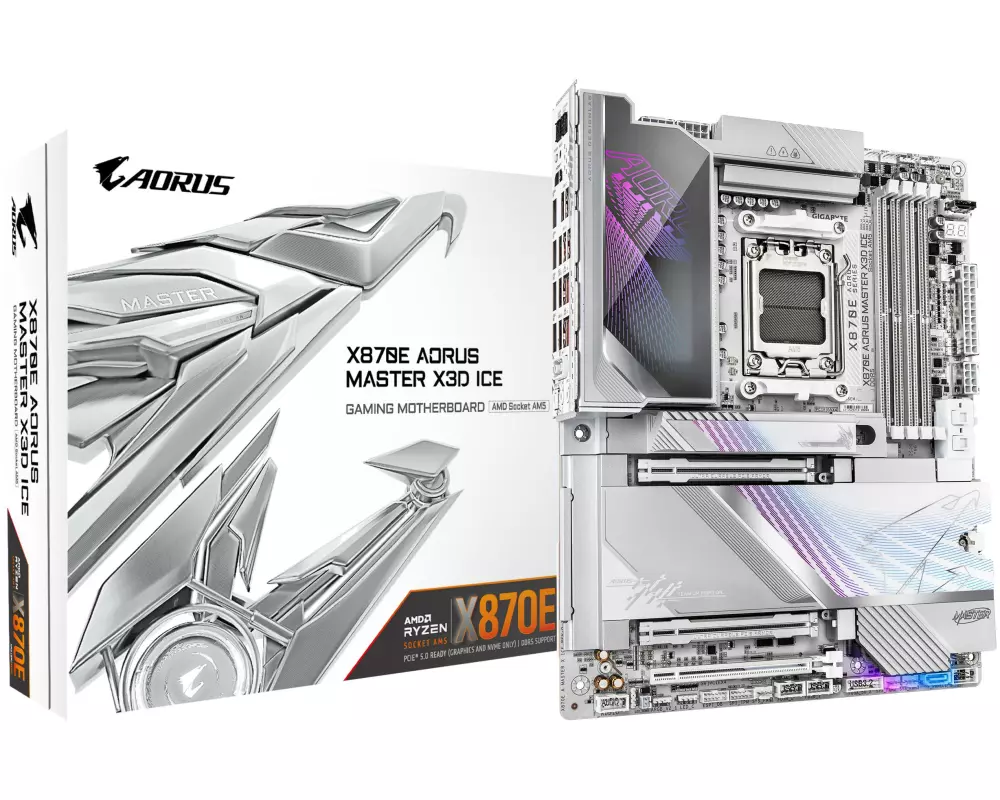 Gigabyte Mainboard X870E AORUS MASTER X3D ICE