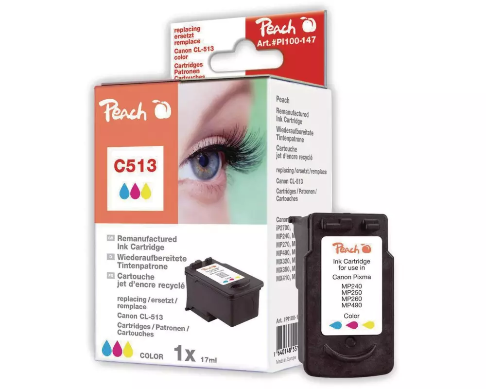 Peach Druckkopf Canon CL-513 C, M, Y