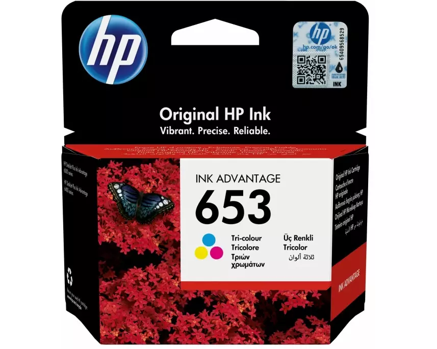 HP 653 Tri-color Original Ink Advantage Cartridge