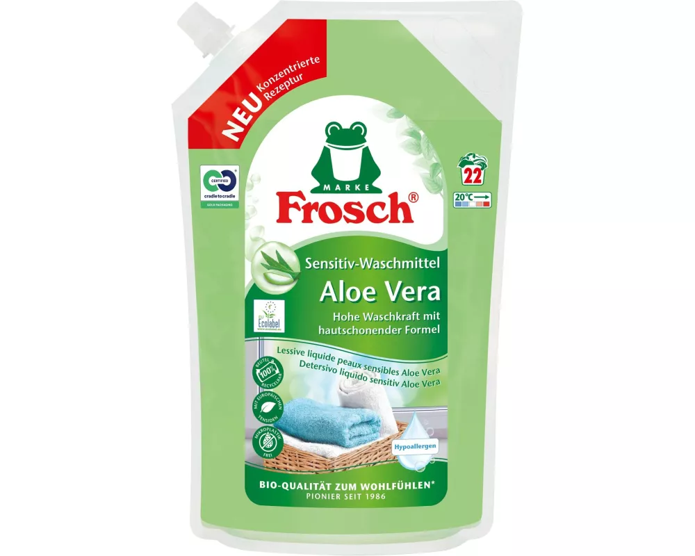 Frosch Flüssigwaschmittel Aloe vera Sensitiv 1.8 l, 22 WL