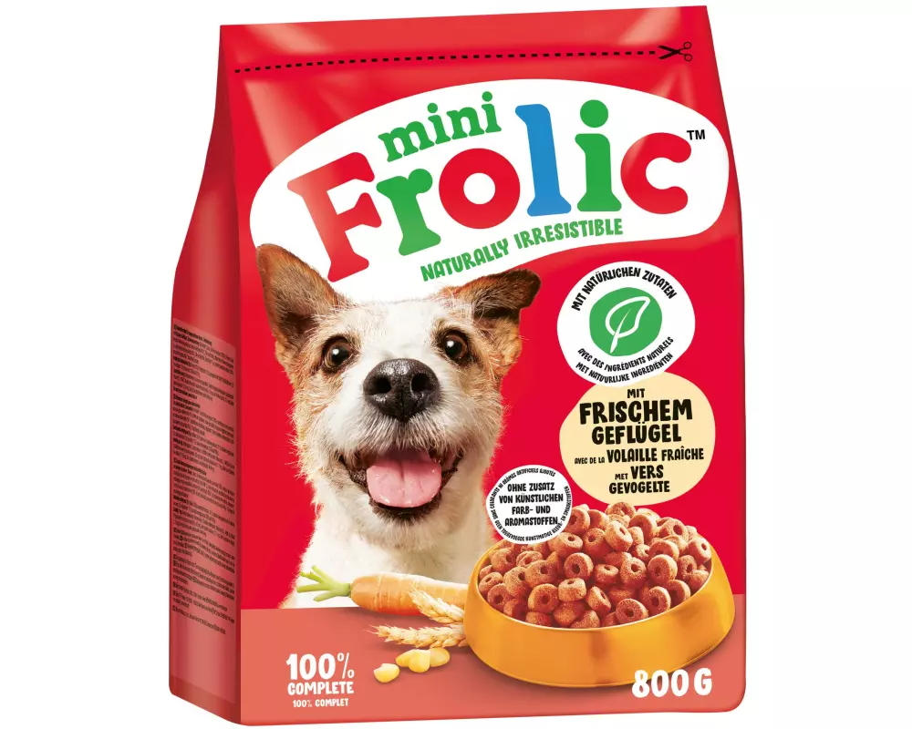 Frolic Trockenfutter Mini mit frischem Geflügel, 800 g
