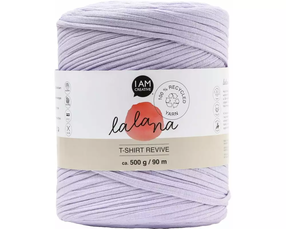 lalana Wolle T-Shirt Revive 5 mm, 500 g, Lila