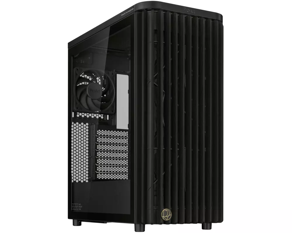 ASUS PC-Gehäuse ProArt PA401 Wood TG PWM Schwarz