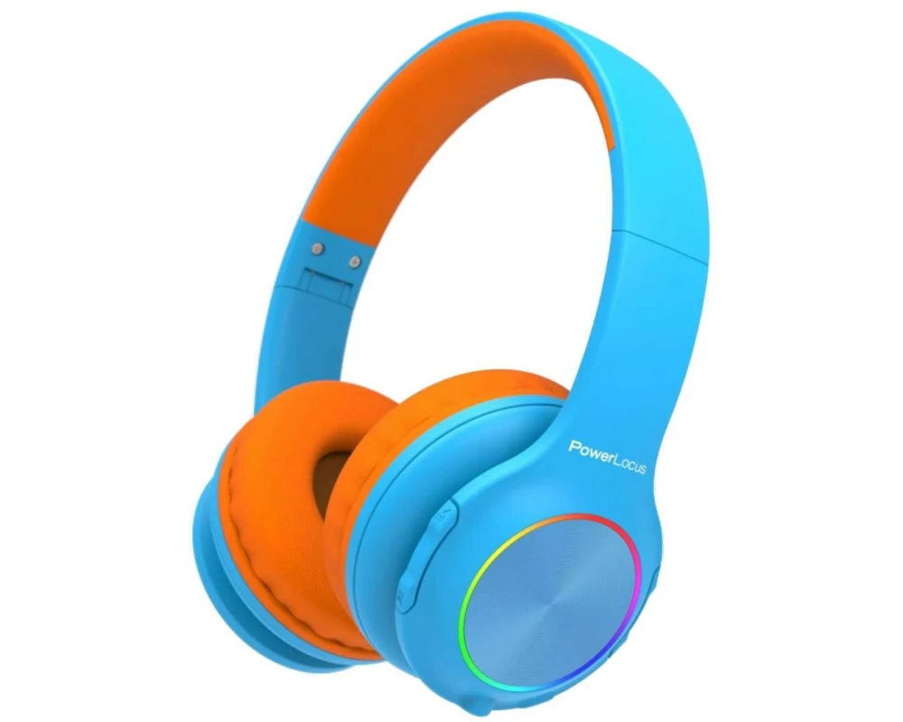 PowerLocus PLED Bluetooth Kinder Over-Ear Blau Orange