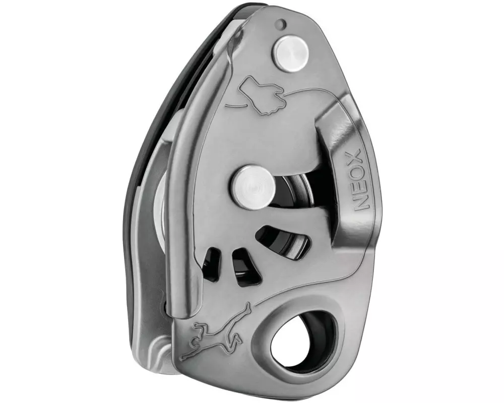 Petzl Neox Belay Device, Hellgrau