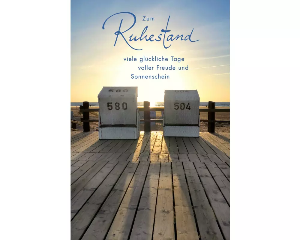 ABC Glückwunschkarte Strandkorb Ruhestand B6