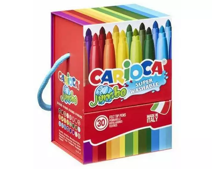 Carioca Jumbo Box, 6 mm, mehrfarbig, 30 Stück