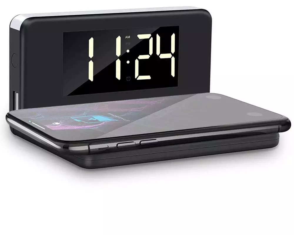 Xqisit Digitalwecker & Wireless Charger 10 W