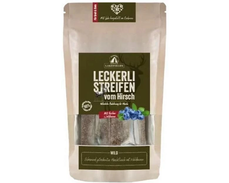 Lakefields Trockenfleischstreifen vom Hirsch 150 g