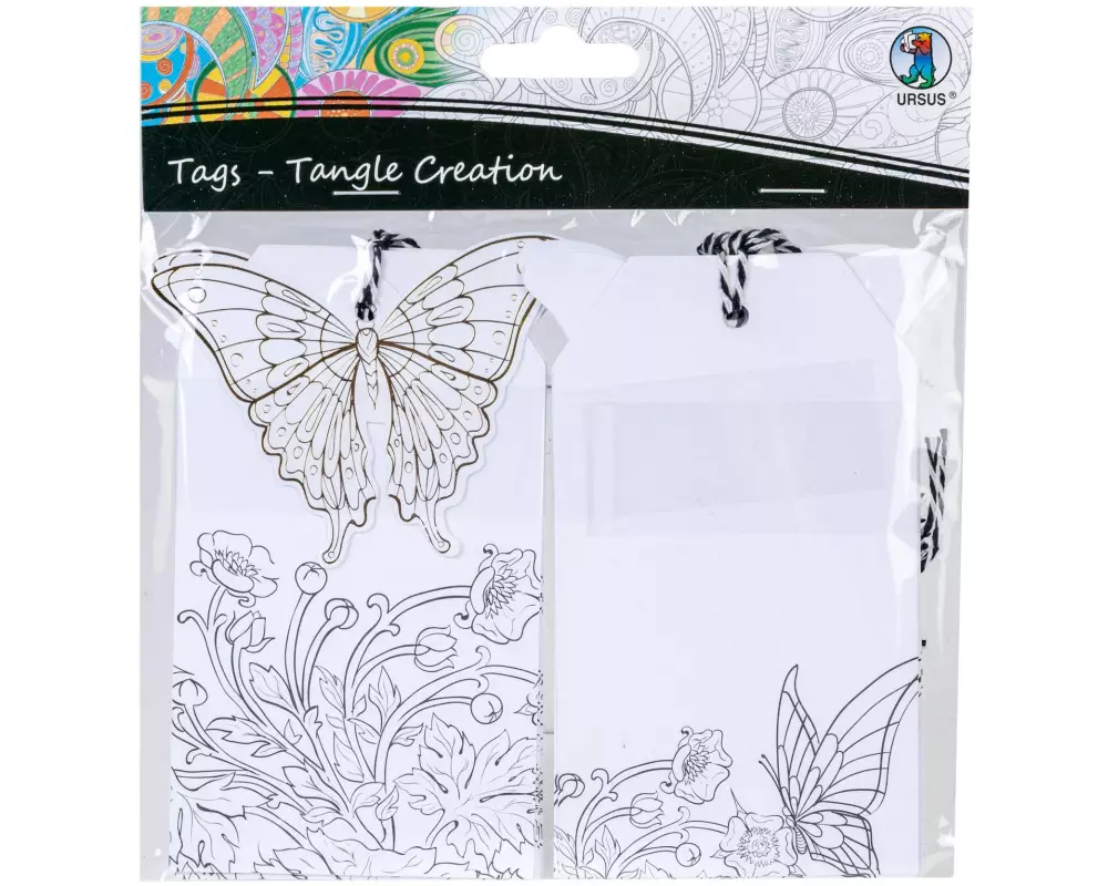 URSUS Geschenkanhänger Schmetterling 7 x 12 cm, 10 Stück