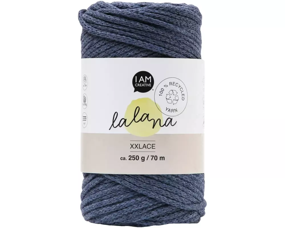 lalana Wolle Xxlace 250 g, Blaugrau