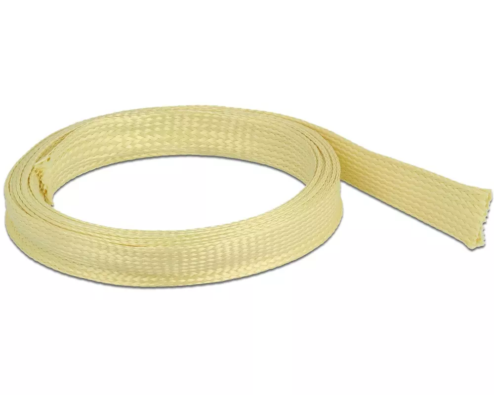Delock Geflechtschlauch aus Aramid Fasern 2 m x 15 mm Gelb