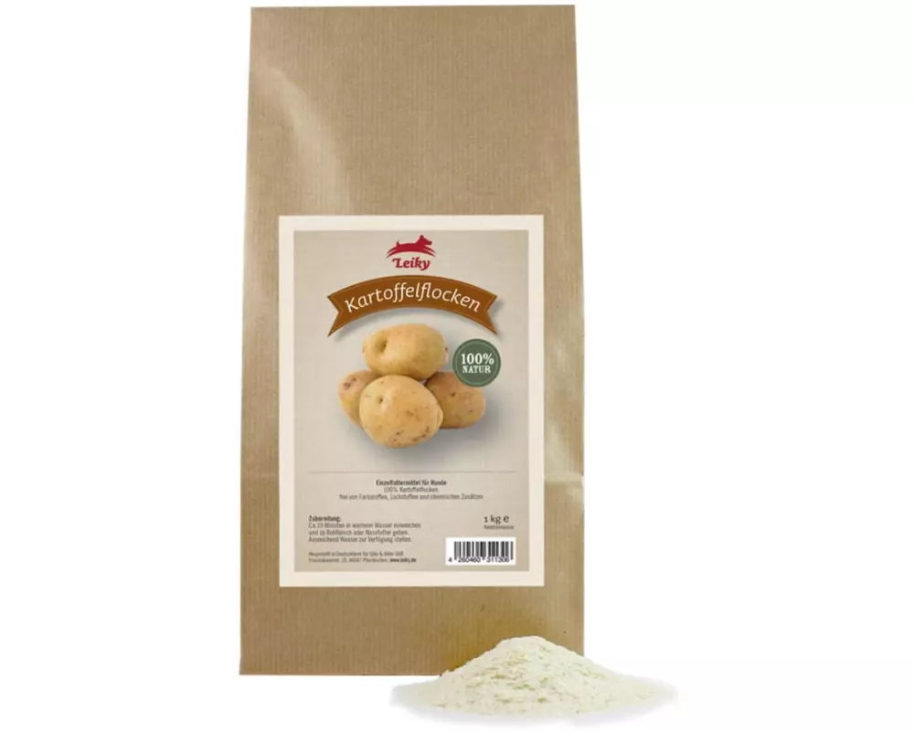 Leiky Hunde-Nahrungsergänzung Kartoffelflocken, 1 kg