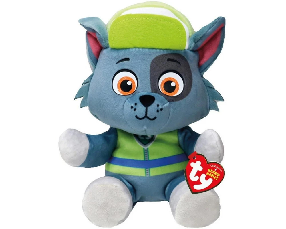 Ty Plüsch Paw Patrol Rocky 20 cm, Blau, Grün