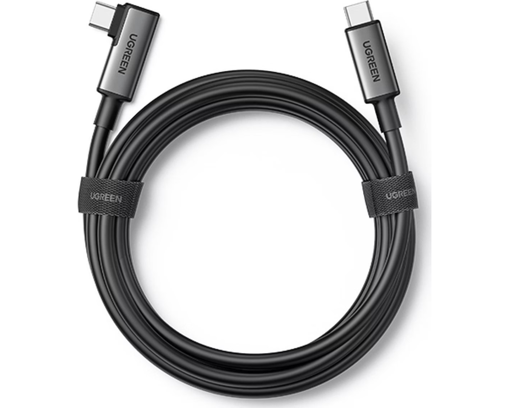 UGREEN Cable Right Angle 90629 BB 5m, USB-C to USB-C Link,Bl.